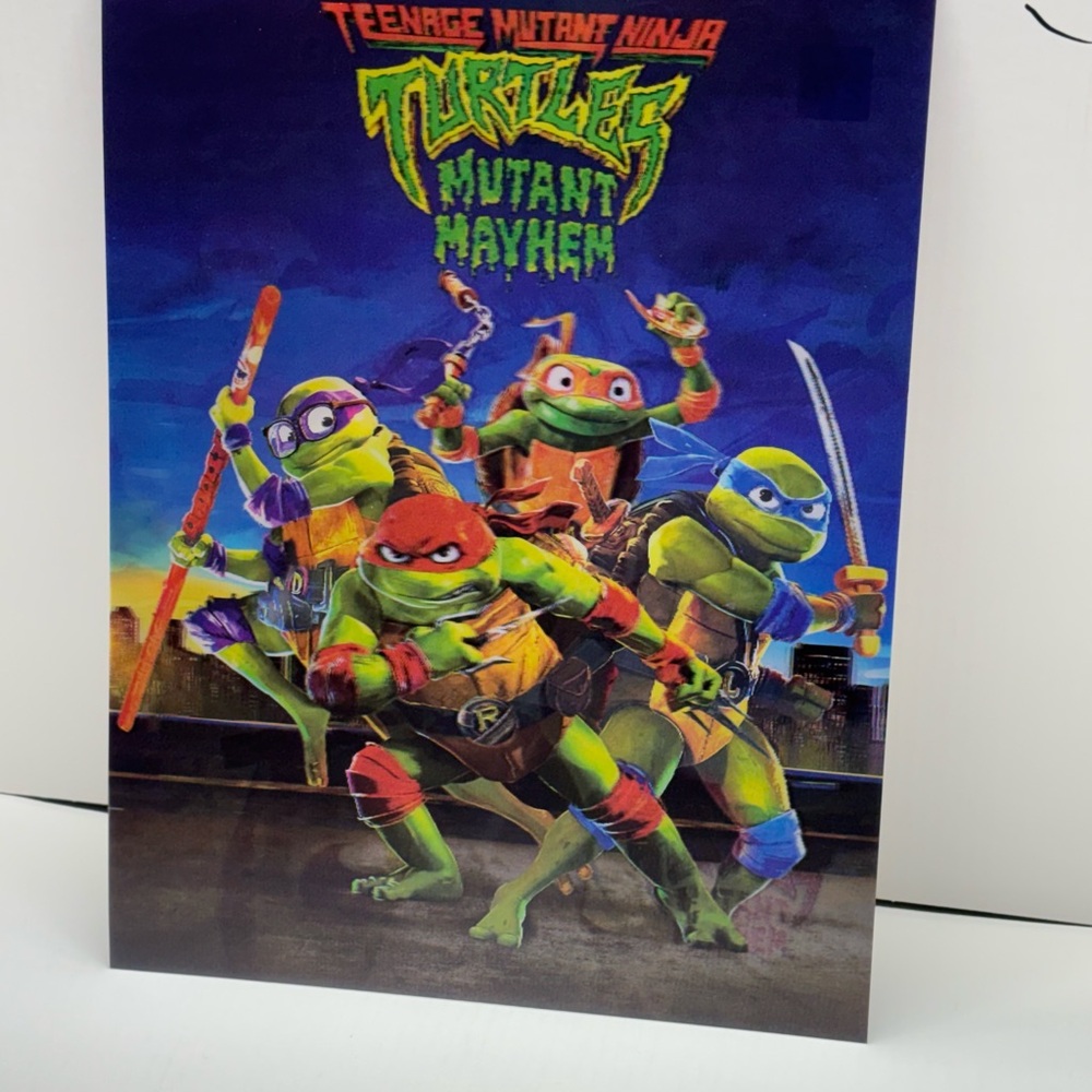 3D Lenticular Flip Poster 12x16 Ninja Turtles Mutant Mayhem 3 Image Wall Art